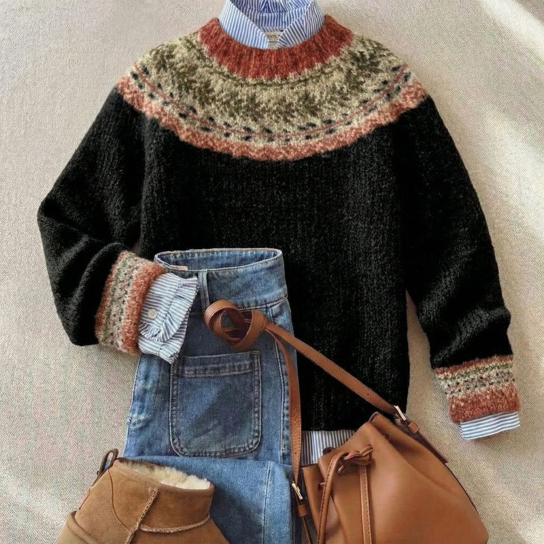 ELEANOR | HERITAGE NORDIC KNIT SWEATER