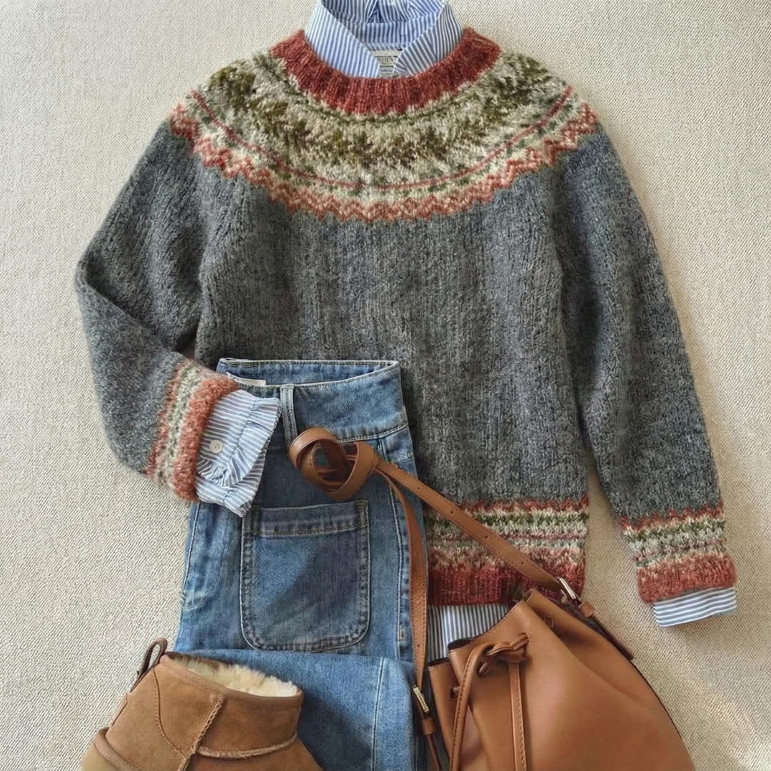 ELEANOR | HERITAGE NORDIC KNIT SWEATER