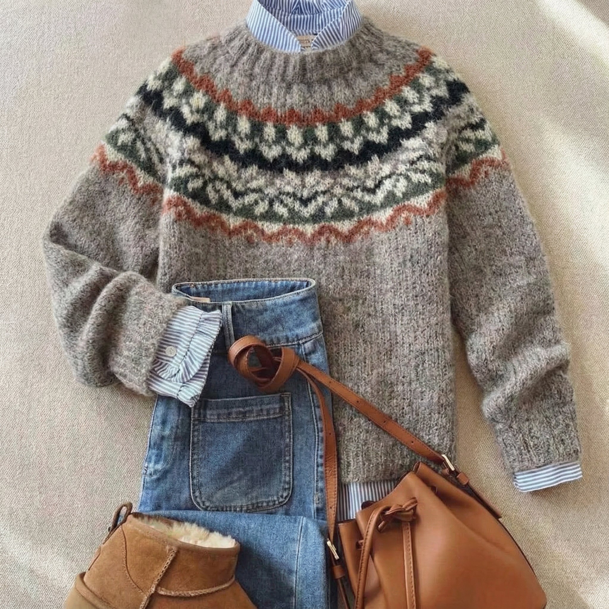 ELEANOR | HERITAGE NORDIC KNIT SWEATER