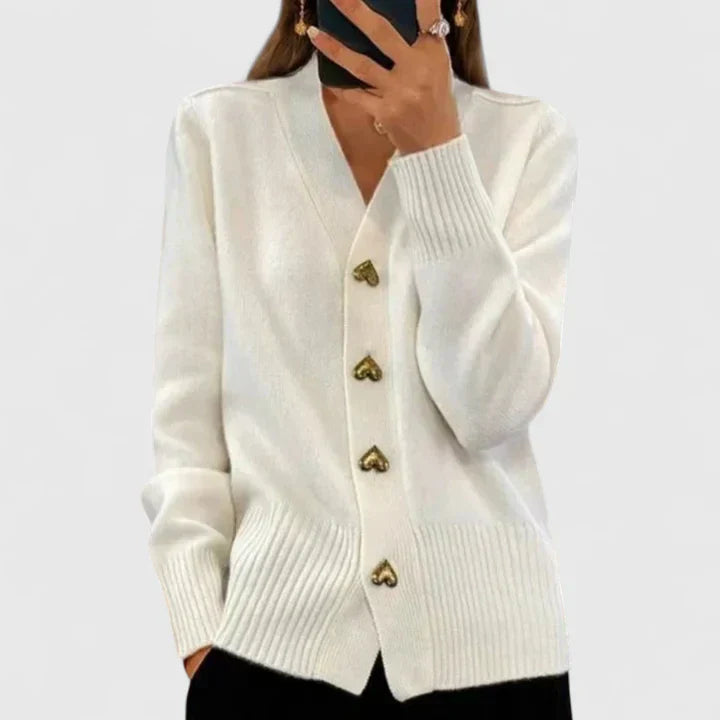Amara | Elegant Button Cardigan