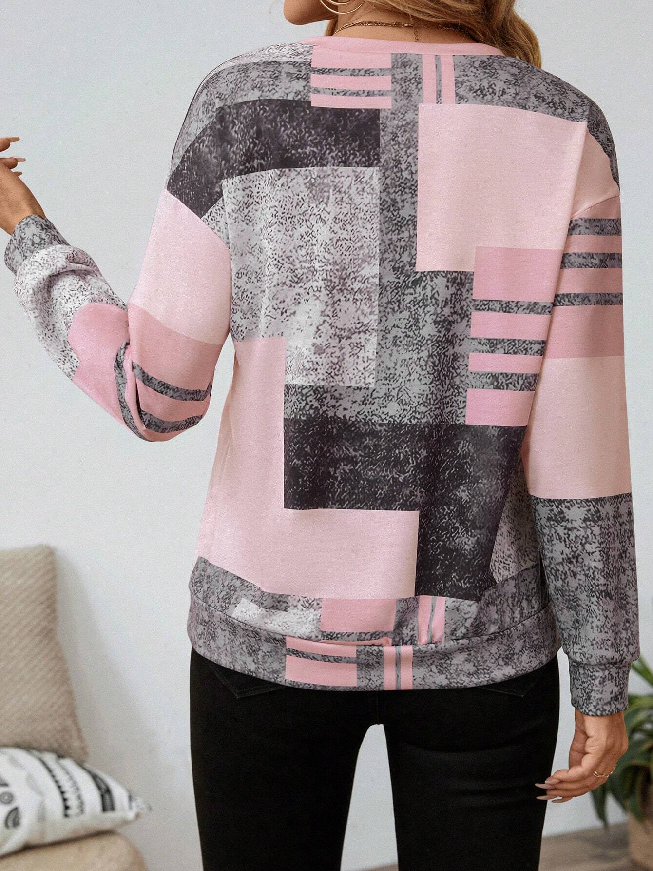 Anela - Retro Colourblock Sweatshirt