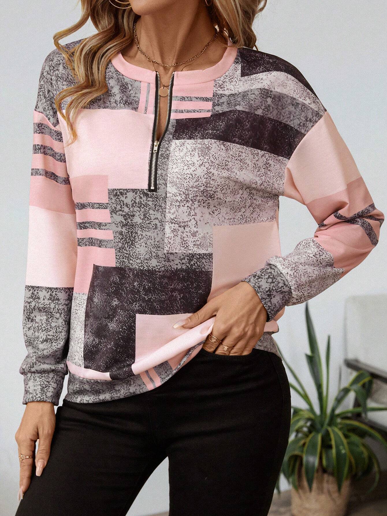 Anela - Retro Colourblock Sweatshirt