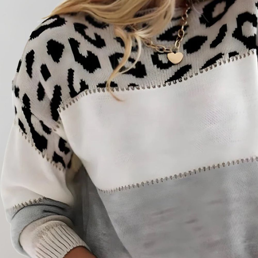 ELODIE | LEOPARD PRINT CASUAL SWEATER