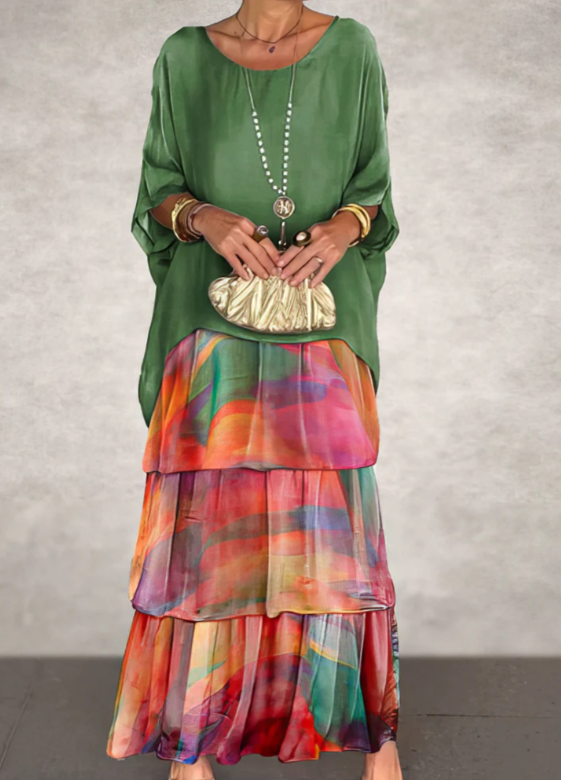 AMALIA | ELEGANT FLOWING MAXI DRESS