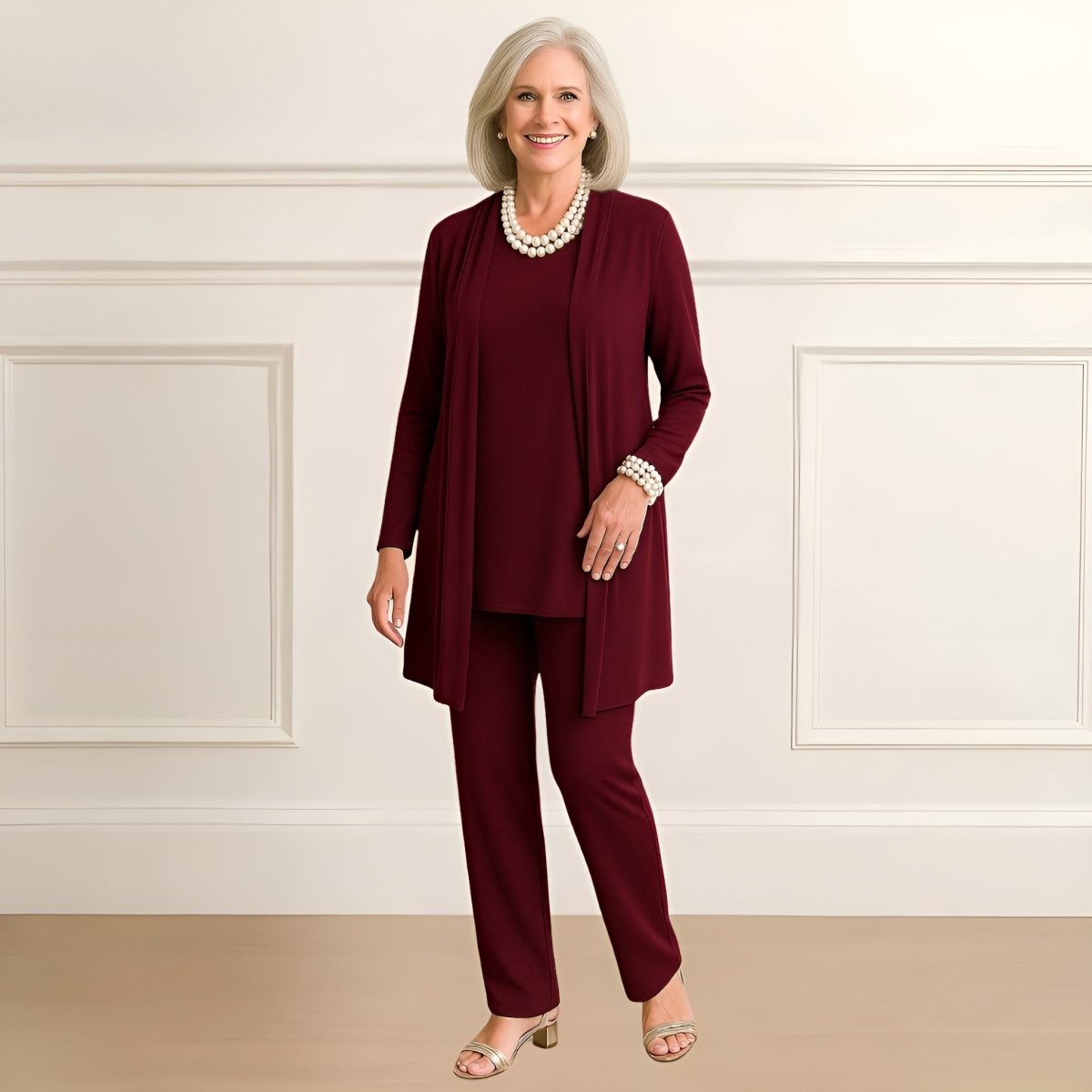 JOYCE | CARDIGAN, TOP & PANTS SET